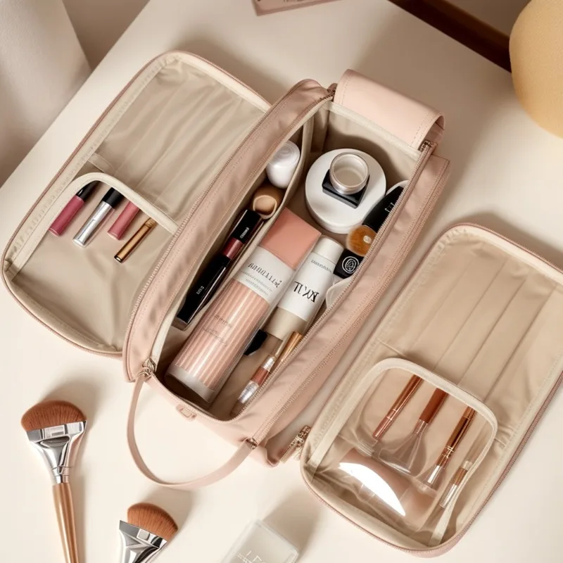 Cross-border Bestsellers New Multi-functional Makeup Bag Brush Washbag for Women Large Capacity Portable Travel Premium