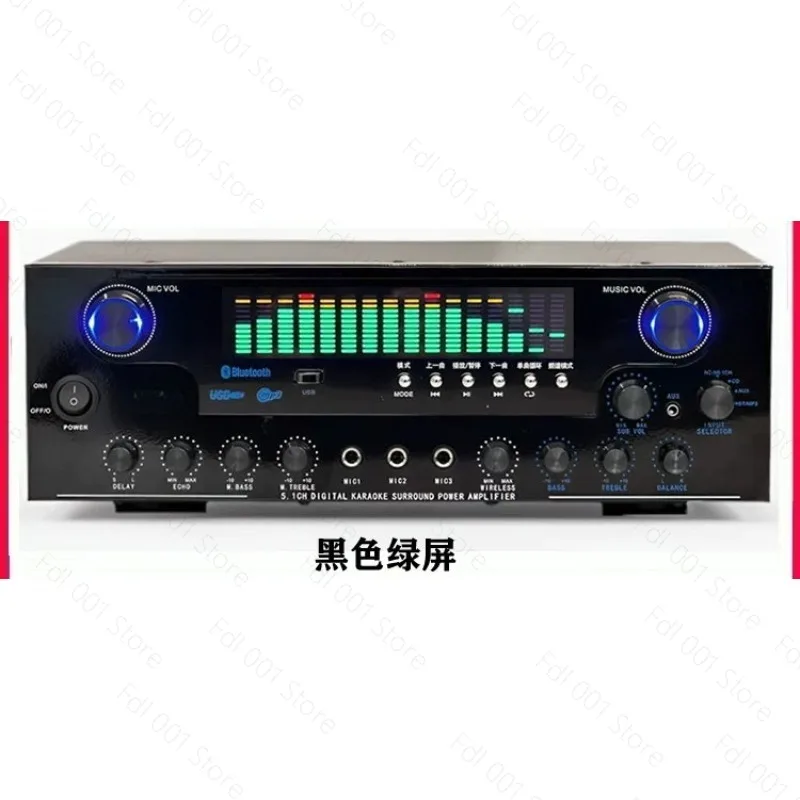 7.1CH Dynamic Display Home Theater Amplifier Professional Karaoke System with Bluetooth 5.3