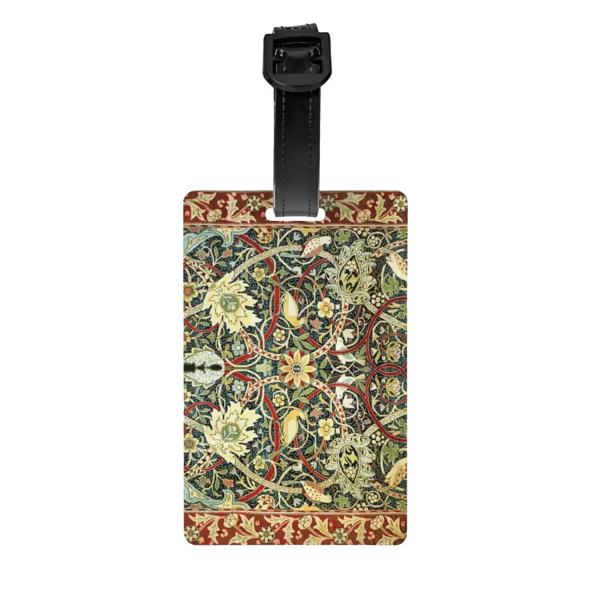 

William Morris Bullerswood Antique Rug Luggage Tags for Suitcases Textile Pattern Privacy Cover ID Label