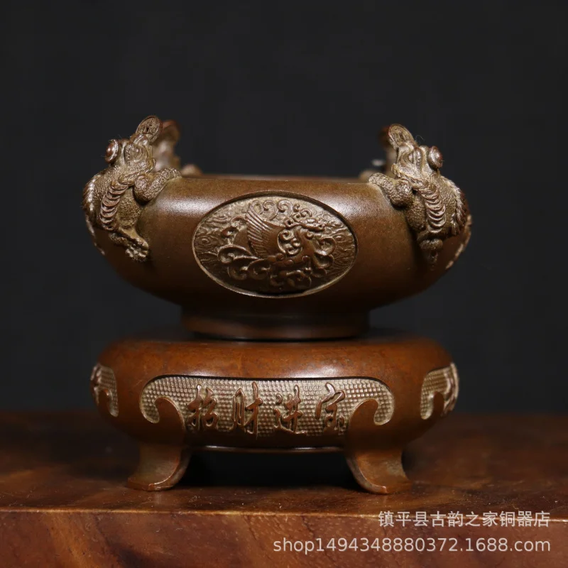 

Декоративная чаша-самурай, золотая лягушка, медный курильник, украшение для дома, офиса, гостиной, подарок, новый китайский стиль