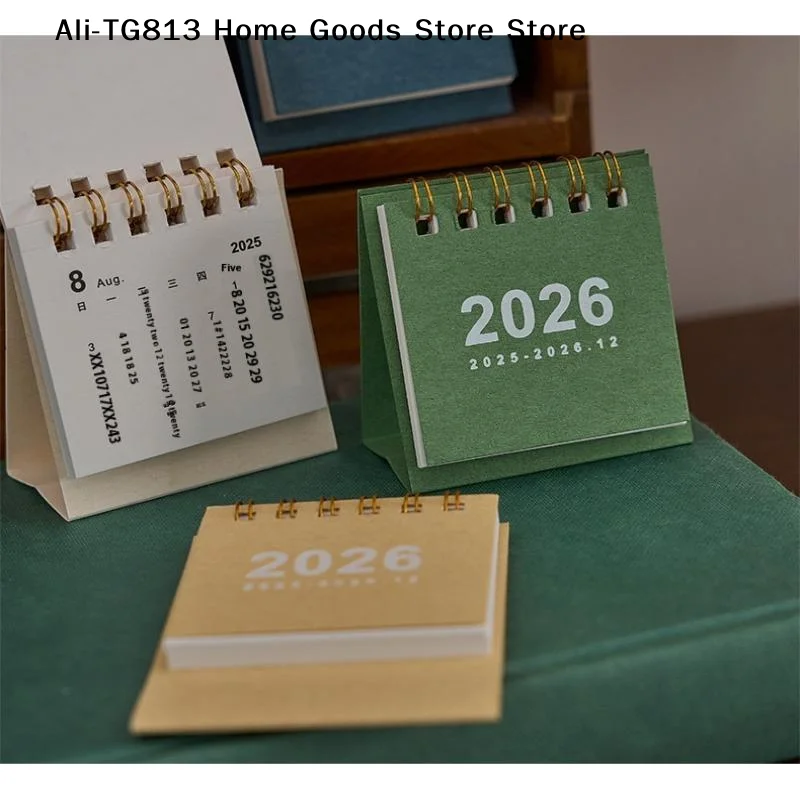 

[TG813]Mini Desk Calendar 2026 Small Standing Flip Weekly Calendar Creative Coil Calendar Planner For Daily Schedule Planning