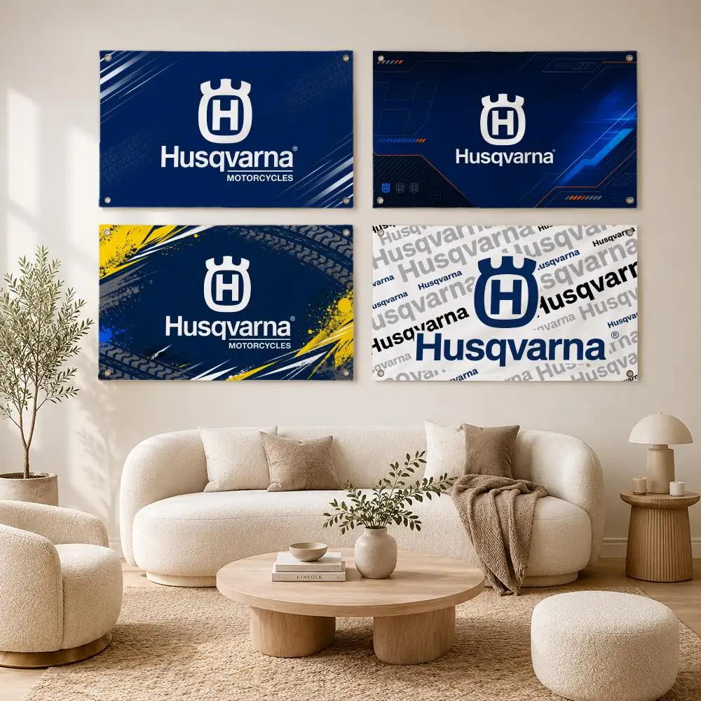 Bandiere del marchio Husqvarna per decorazione, picnic all'aperto, casa, campeggio, feste.