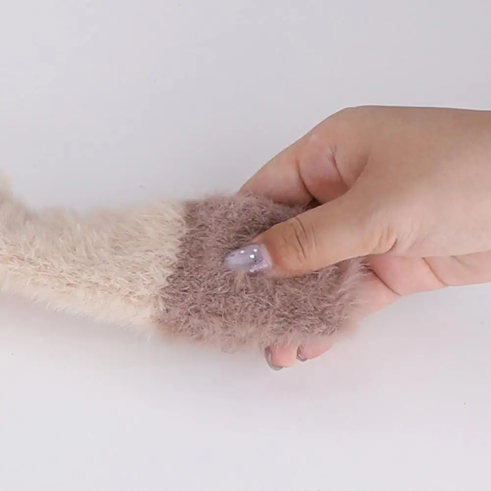 Wool Knit Hat Kids Hat with Plush Lining Kids Knit Hat with Plush Lining Face Guard Scarf Bear Shape Warm Windproof for Children