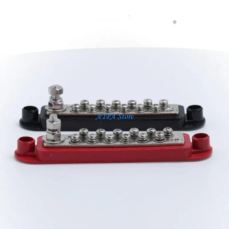 

U13C 12 Post Power Distribution Block Terminal with Cover,48Volt 150A Marine, Automotive, and Solar Wiring