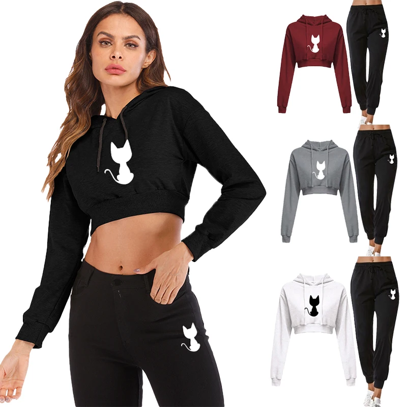 New Women loving printing Tracksuit Oversized Hoodie and Pants Casual Sport Suit Winter 2 Piece Set 10 Colors Jogging Suit