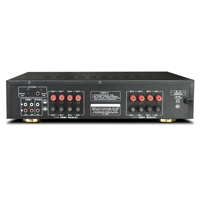 Professional household high-power four-channel stereo, fixed-resistance karaoke meeting room stage performance amplifier