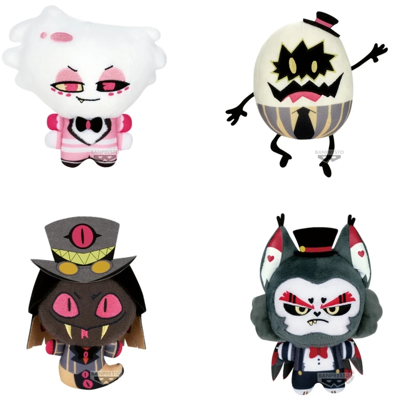 

11 см Hazbin Hotel Angel Dust Husk Sir Pentious Egg Boiz Аниме Периферийные устройства Короткая плюшевая кукла Подвеска Подушка Детские игрушки Подарок