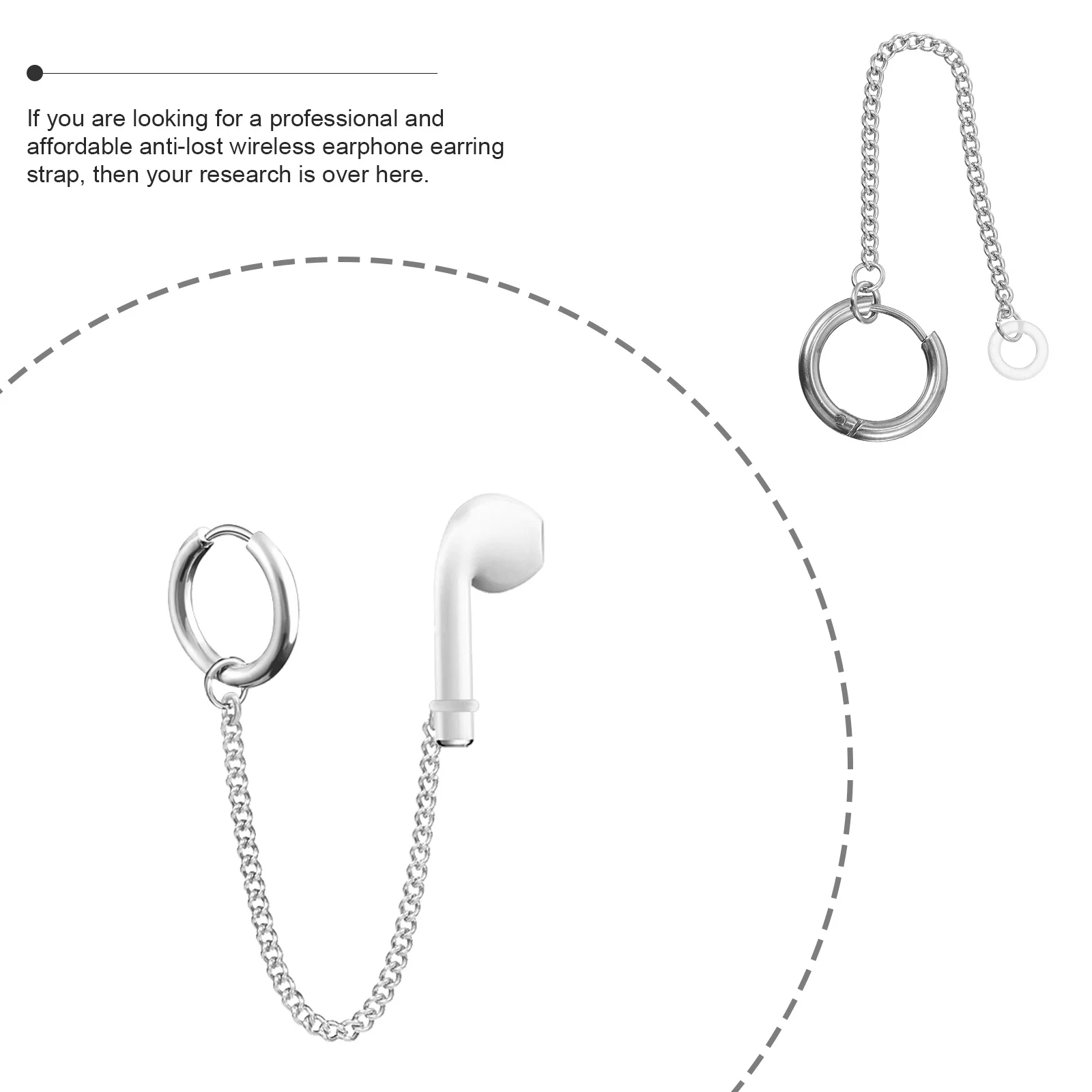 

8Pcs Anti-Lost Earring Chain Earbuds Holder Sports Earphone Comfortable Earrings for Gym Running Wireless Earphone Accessories