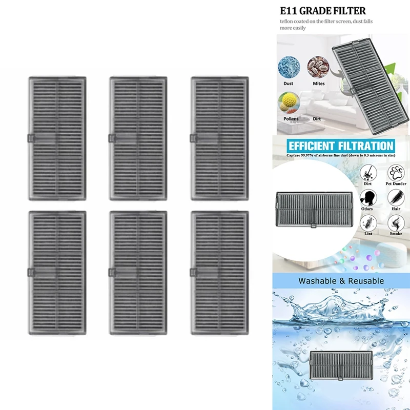 10PCS Washable Filter For Dreame Bot X30pro Ultra X30pro Plus Robot Vacuum Cleaner HEPA Filters Parts Accessories