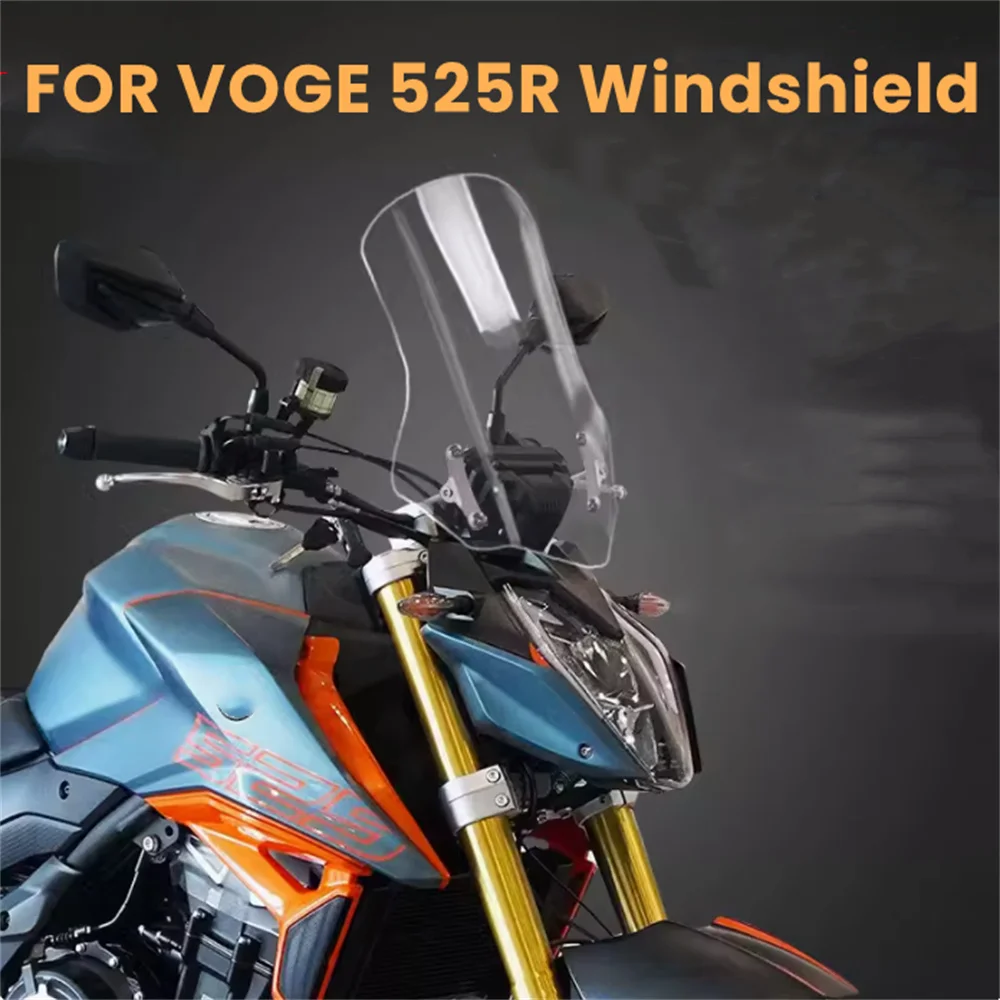 For  VOGE 525R R525 modification with raised windshield front windshield and high definition windshield motorcycle accessories