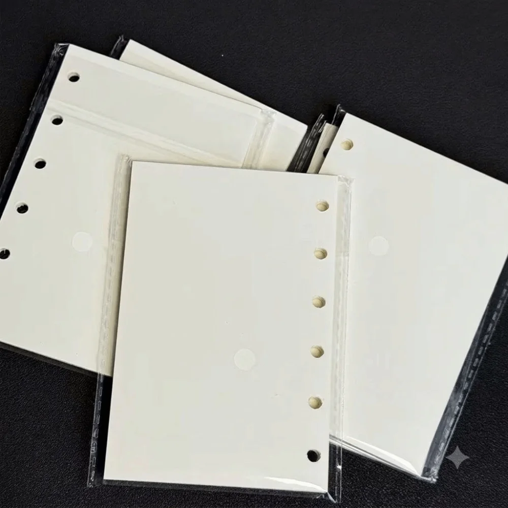 Protector DIY Polka Dot A7 Notebook Denim Fabric Snap Button Journal Binder Cover Loose Leaf Card Pocket Stationery Album Girls