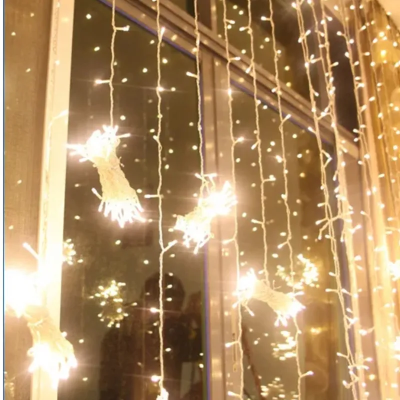 

Large size 1500LED 10M*5M Curtain Lights led Lighting Strings Flash Fairy Festival Party Christmas lights wedding Decor
