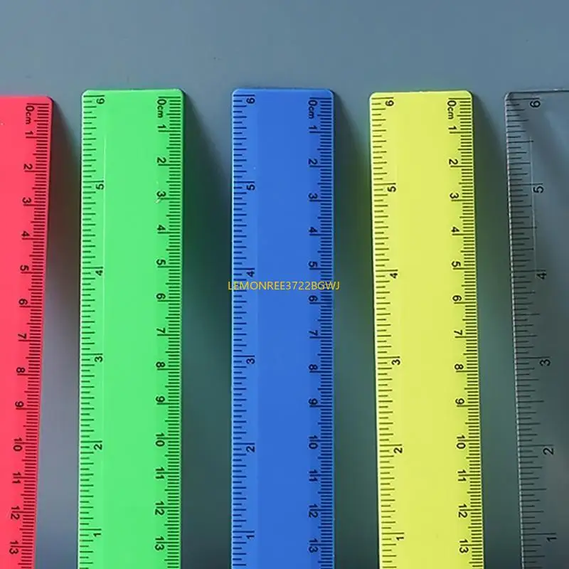C90C 4pcs Clear Ruler Plastic Shatterprensy Ruler Set Straight Ruler Geometric Ruler School School Ruler для ученика