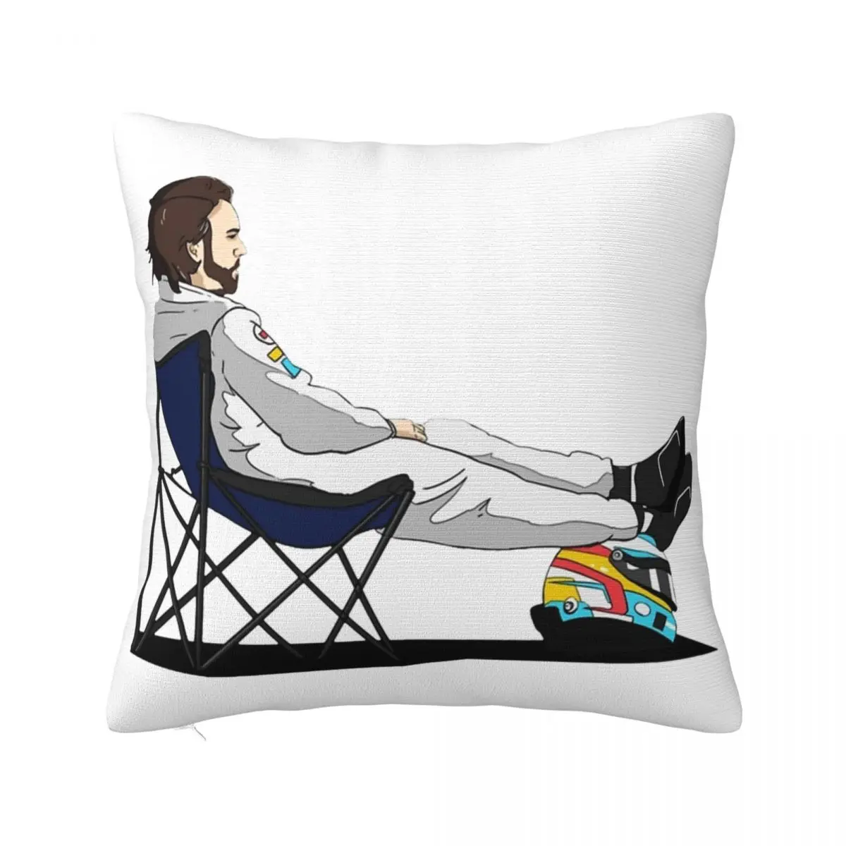 Fernando Alonso Racing Spain Pillowcase Printed Polyester Cushion Cover Decorations Throw Pillow Case Cover Home Zipper 18''