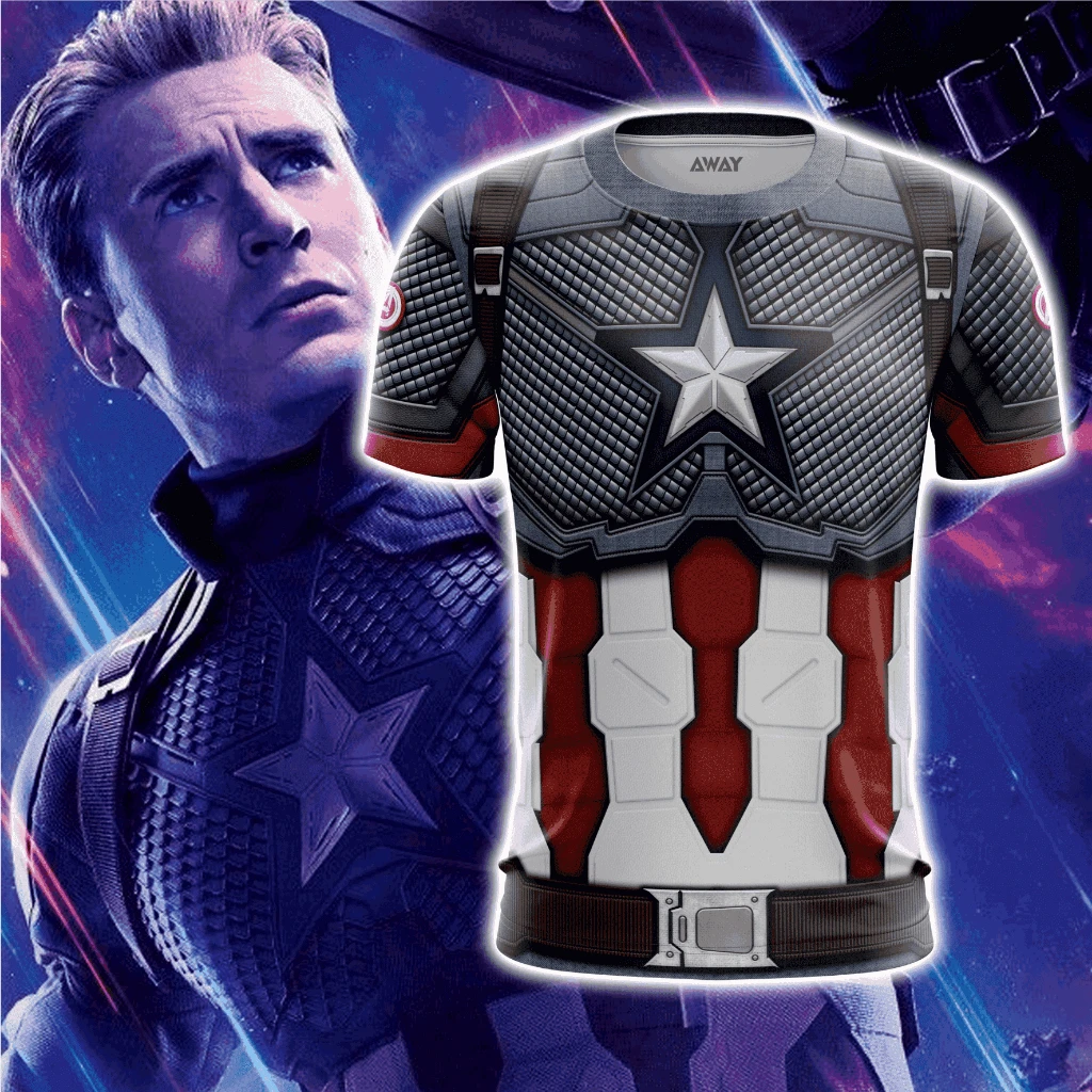 Classic Captain America Superhero 3D Printed Clothing T-shirt Daily Street Fashion Personality Trend Top