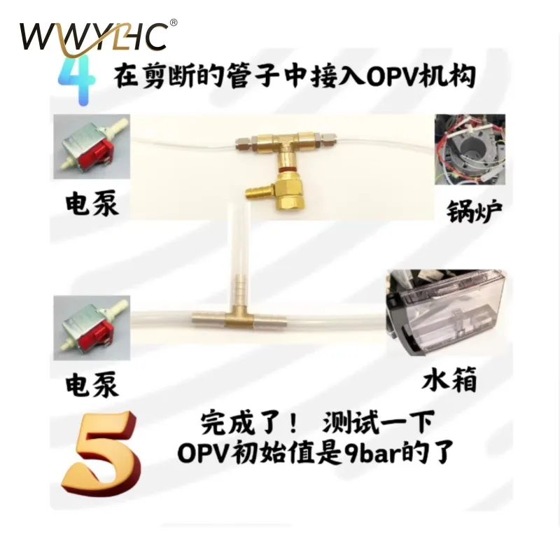 Suitable for OPV Adjustable Pressure Reducing Regulating Valve G1/8 One Minute Thread. Coffee Machine Modification