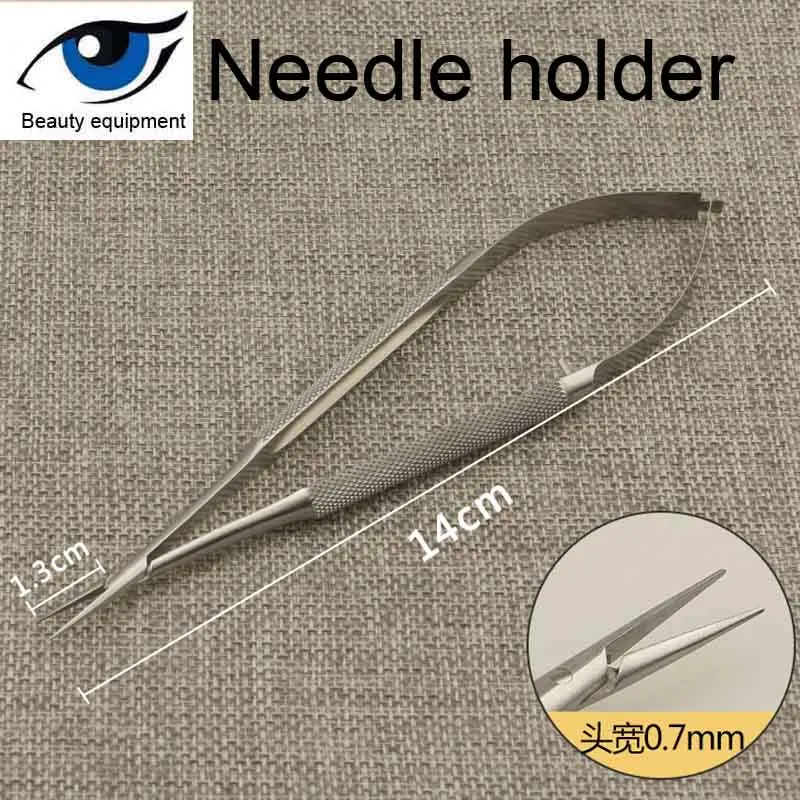 Micro needle holder surgical instrument tool holder needle thread pliers ophthalmology plastic double eyelid needle holder