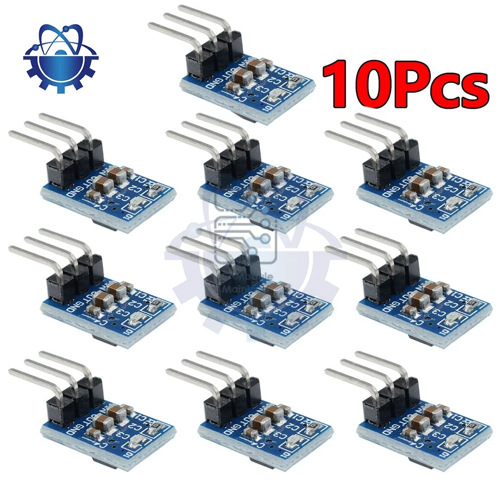 1-10PCS 5V To 3.3V DC-DC Step Down Power AMS1117 800MA Supply Buck Module  Automatic Adjustable Boost Board Start Limit Voltage