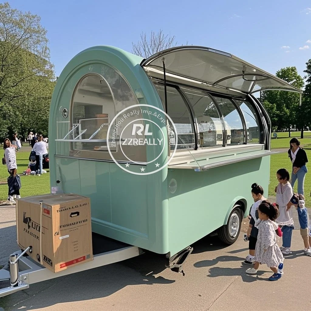 

Custom Food Truck Mobile Kitchen Fully Equipments Coffee Ice Cream Kiosk Concession Fast Food Truck Trailer