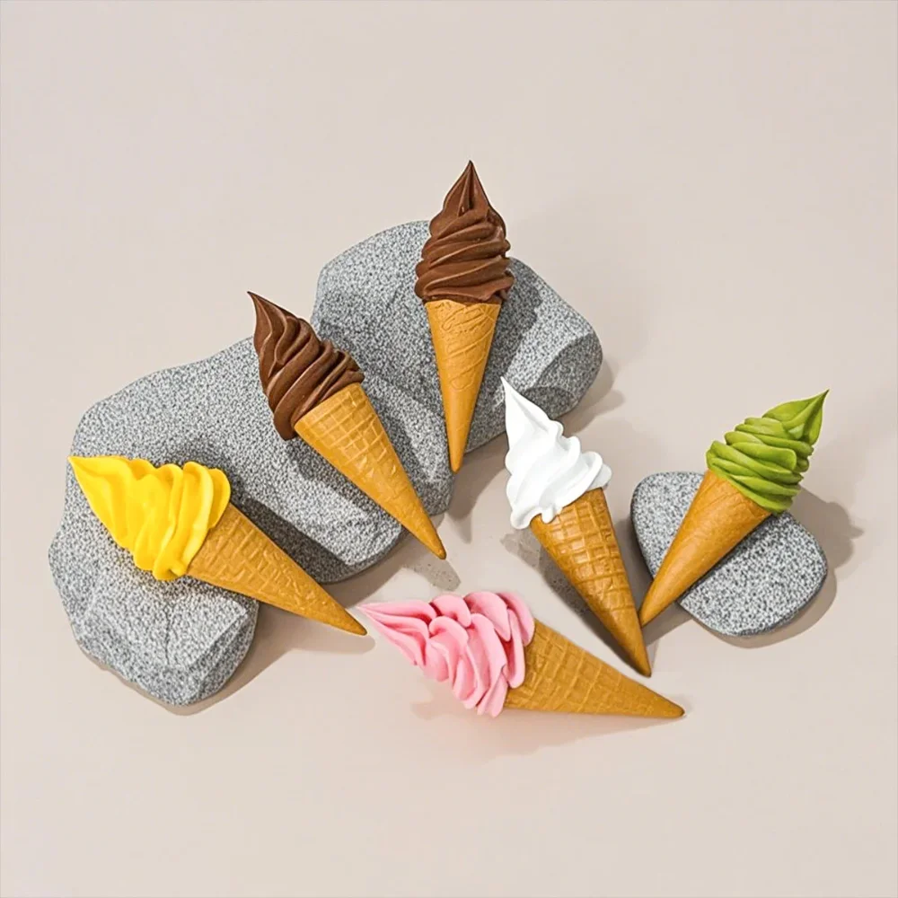 Display Ornament Plastic Artificial Ice Cream Simulation Model Realistic Look Fake Ice Cream Ice Cream Model Cafe Layout
