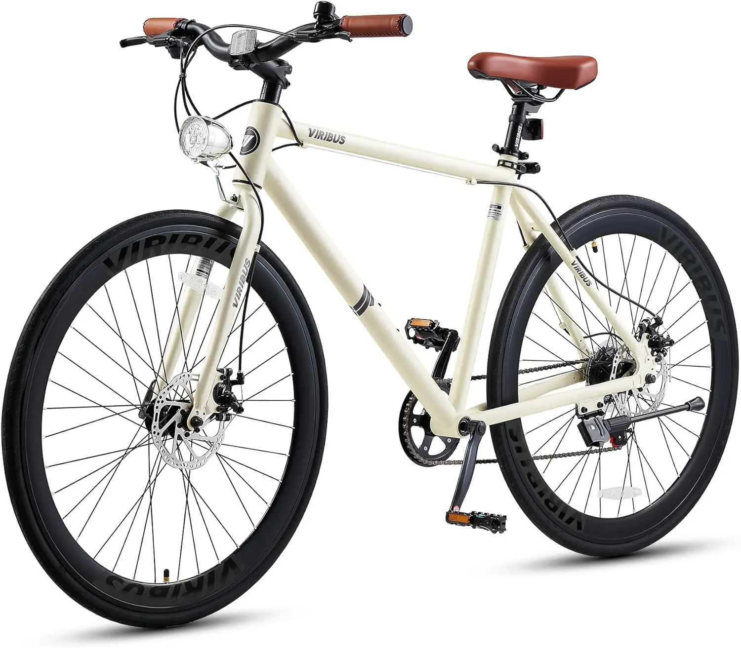 

Hybrid Bikes, 28 inch Mens Hybrid Bicycle 7 Speed with Lightweight Aluminum Frame & Disc Brakes, 700C Retro Vintage Adult Bike f