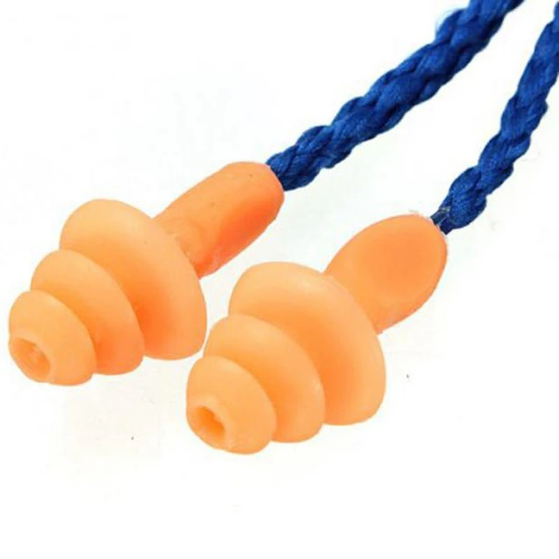 5Pcs Authentic Soft Silicone Corded Ear Plugs Noise Reduction Christmas Tree Earplugs Protective Earmuffs