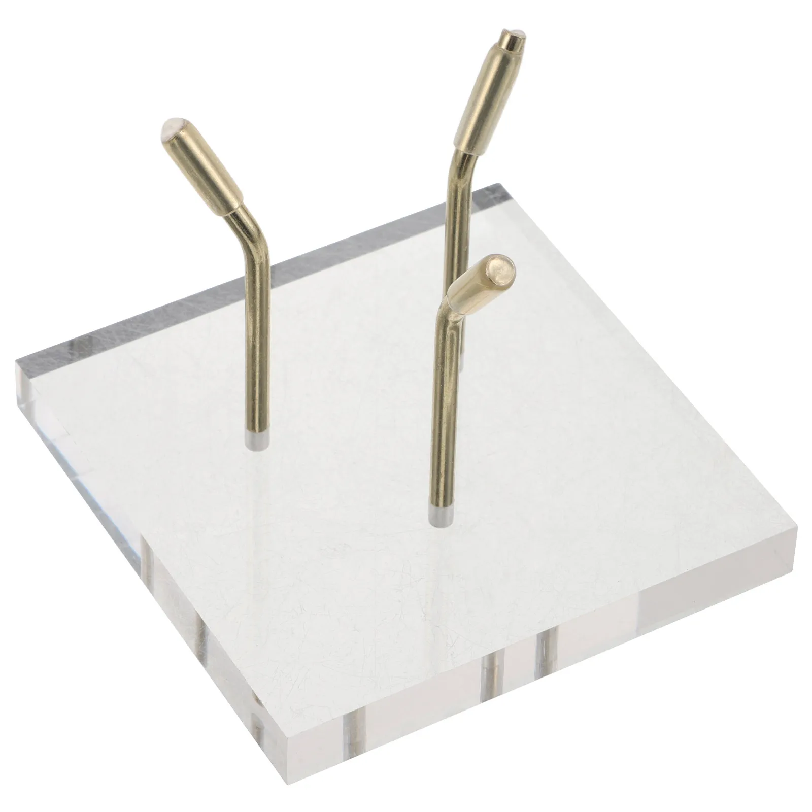 Metal Acrylic Crystal Display Stand Holder Mineral Rock Display Stand Clear Pegs Transparent Tripod Stable Specimen