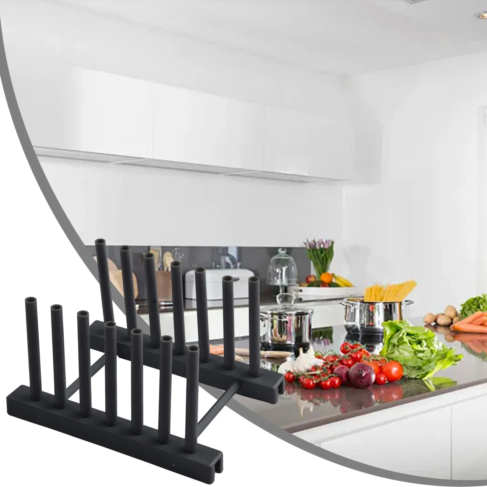 Kitchen Organizer Pot Lid Rack Spoon Plate Holder Shelf Cooking Dish Tray Rack Stand Home Kitchen Accessories Storage Racks