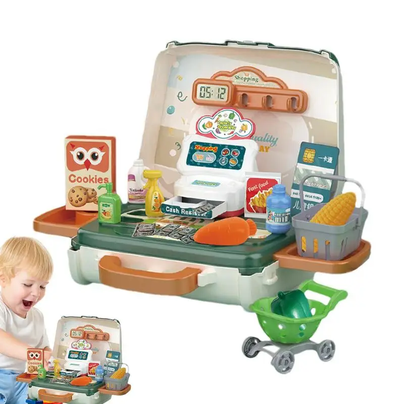 Pretend Pretend Play Handbag Set para Crianças, Interactive Kitchen Playset, Brinquedos Educativos para Crianças, Festa de aniversário