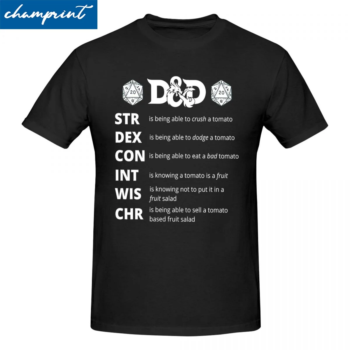 Men Women's Dnd Dragons Gift T Shirt Dungeon Master Geek Cotton Clothes Leisure Short Sleeve Tee Shirt Plus Size T-Shirt