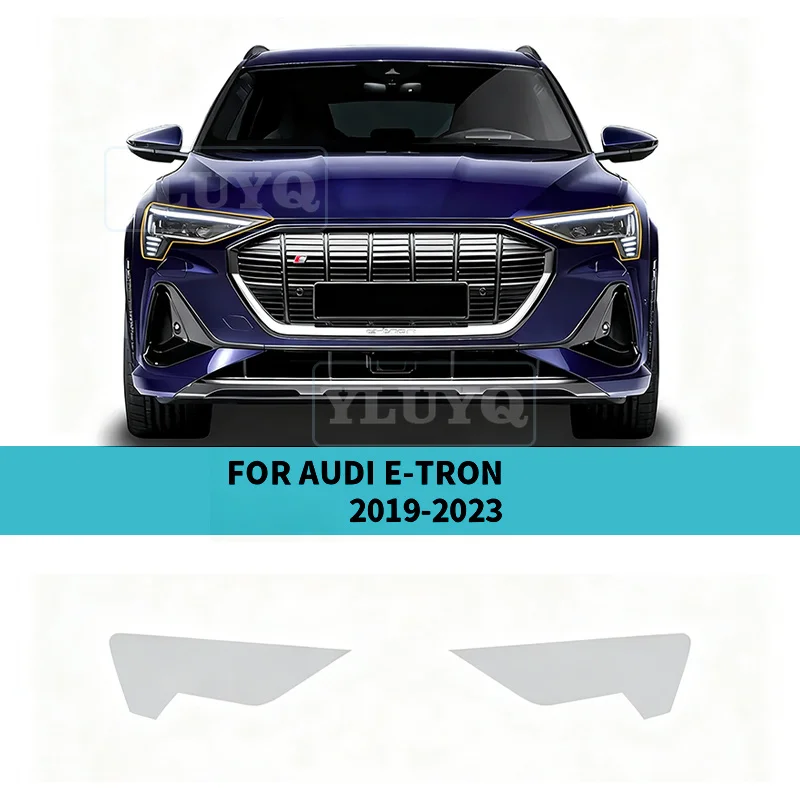 

Pre Cut for AUDI E-TRON 2019-2023 Anti-collision TPU Original Transparent Protection Film Headlight Rearview Mirror Clear Decal
