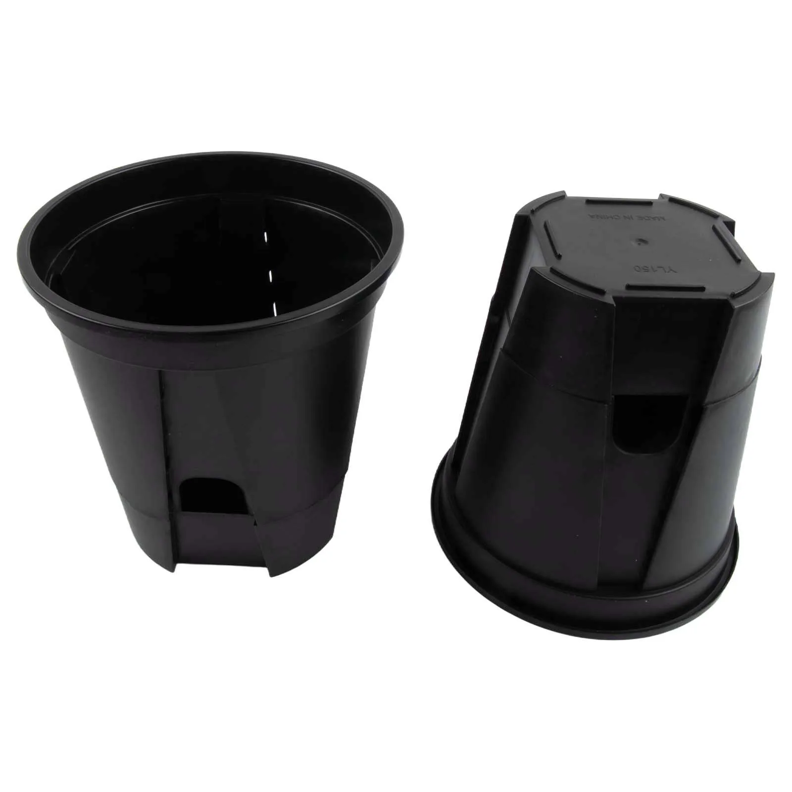 Black Plant Pots Flower Pots Flower Pot With Drainage Function Sturdy Weather-resistant Material Stylish Design For Decor