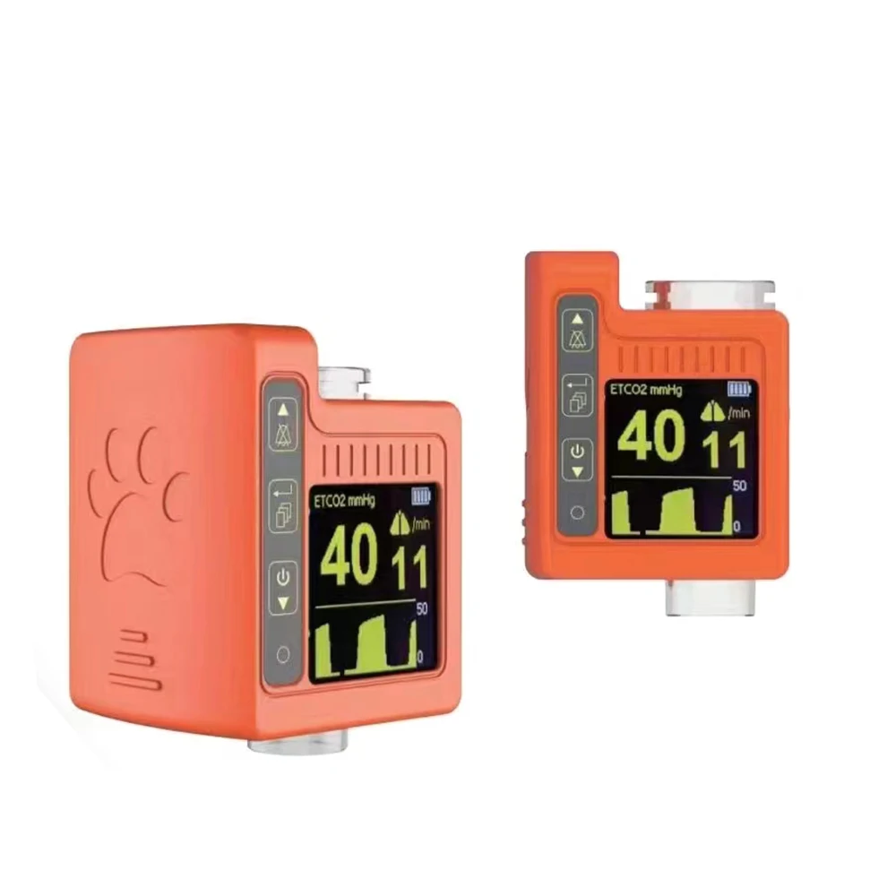 Pet Cat Dog Portable Real-time Capnography For Etco2 With Main streatm Monitoring Sensor Easy To Use Vet For Animal Use Tools