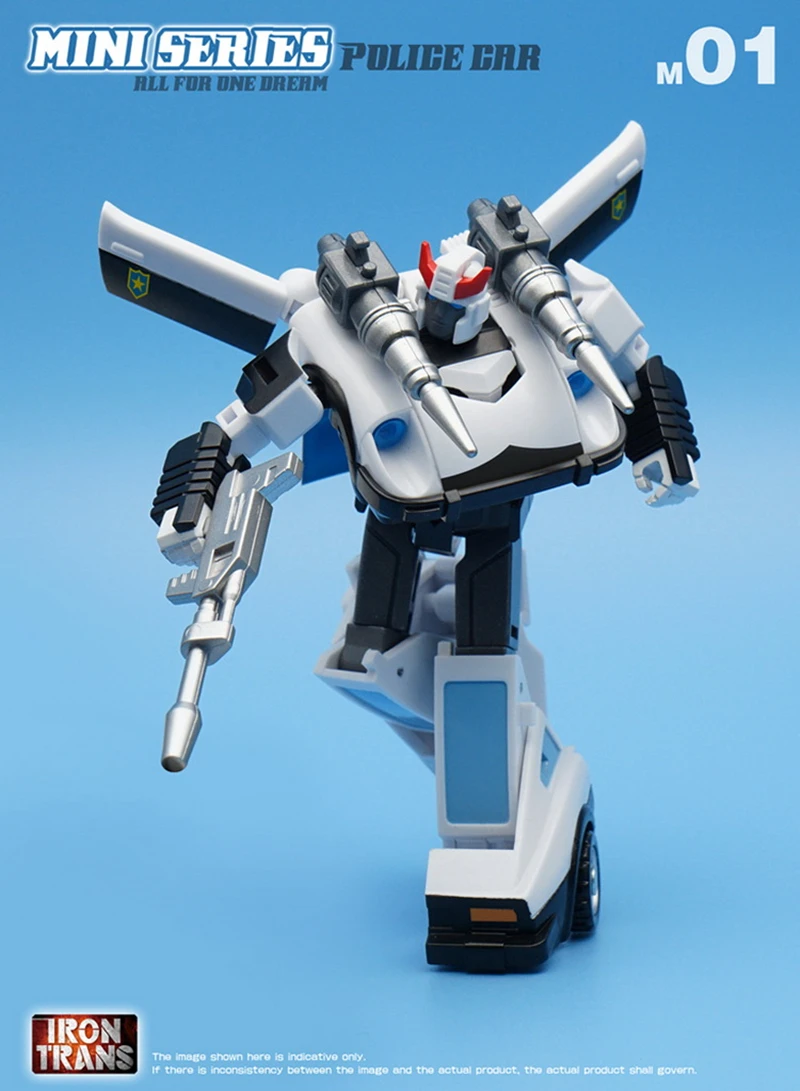 Transformation Iron Trans M01 M02 M03 3Pcs Police Wagon Thunderbolt Smog With Special Code Action Figure Toys With Box