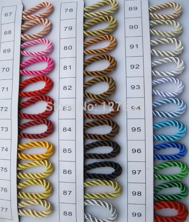 5 Meters Thickness 5MM Satin Polyester Cords Three Strands of Rope Diy Jewelry Making Findings Accessories