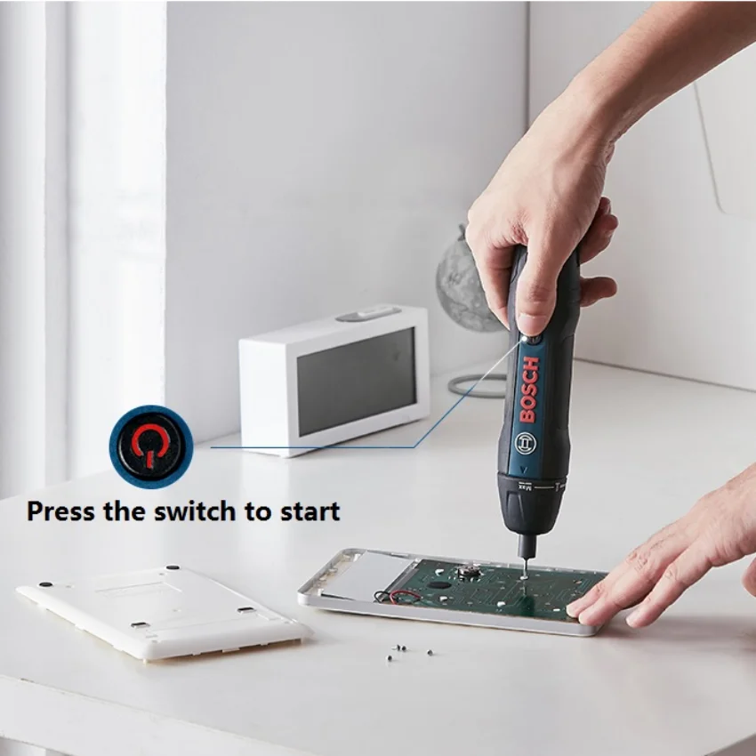 BOSCH GO1 and GO2 Household Mini Electrical Screwdriver 3.6V Lithium-ion Battery Rechargeable Cordless with Drill Bits Kits Set