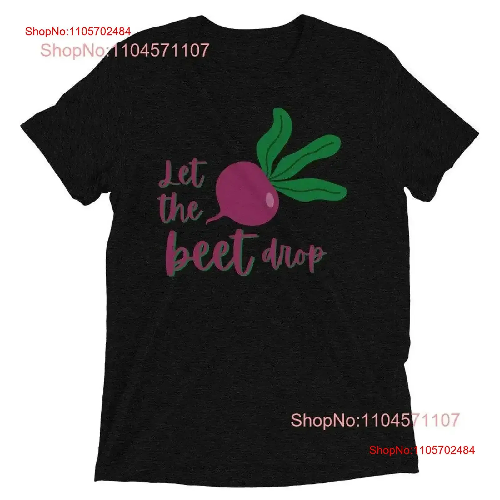Let the Beet Drop Fun T Shirt Cute Short sleeve vintage Washed designer clothes Stylish Comfortable streetwear Slightly Casual