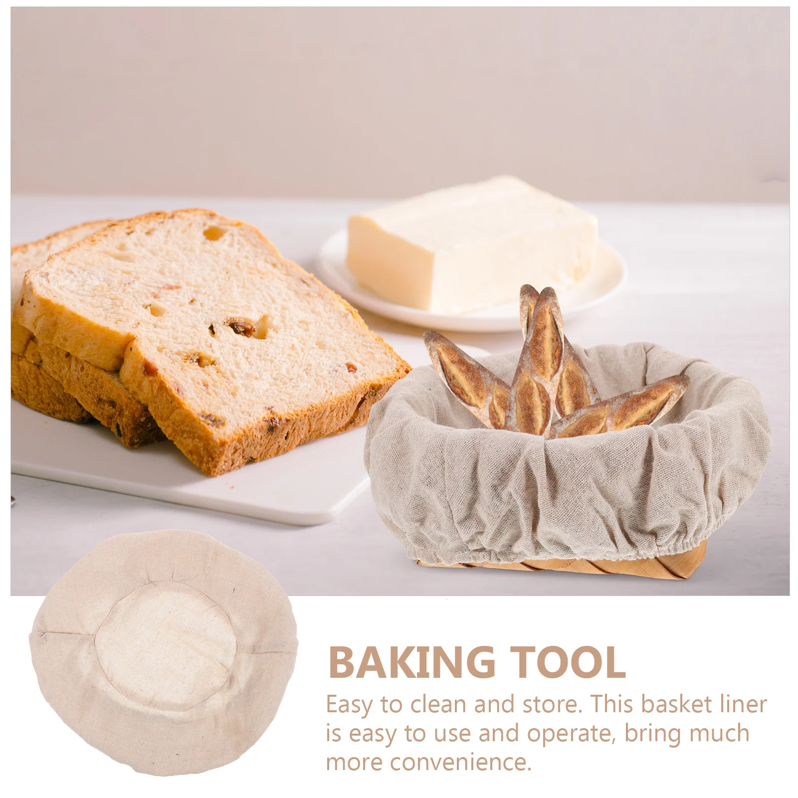 4 قطعة القطن الكتان الخبز التدقيق سلة بطانات 30 سنتيمتر الخبز العجين يغطي التخمير القماش سلة خبز القماش بطانة
