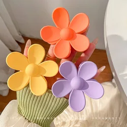 3 pezzi colorati grandi clip artiglio fiore per le donne moda capelli artiglio morsetti per capelli ragazze forcine copricapo Barrette accessori per capelli