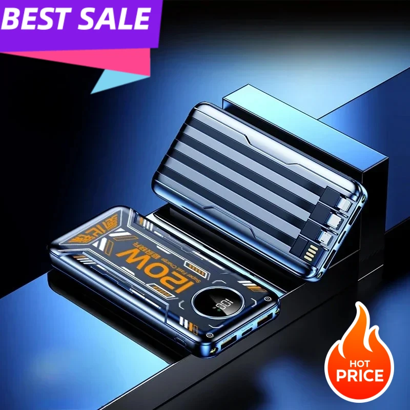 20000MAh Nuovo stile punk Banca di potere mobile di grande capacità 120W Caricabatteria esterno a ricarica super veloce per IPhone Xiaomi