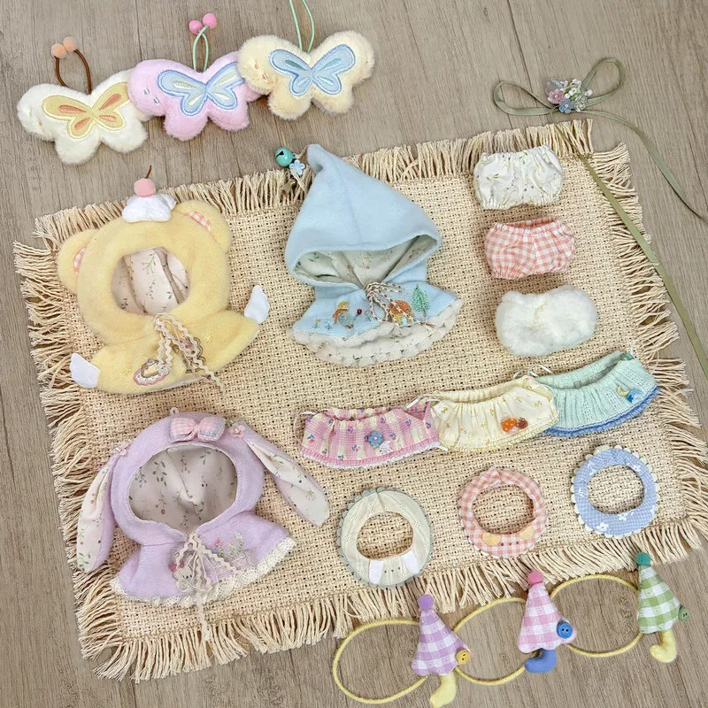 COTTONPLANET Genuine 10cm Cotton Doll Clothes Little Forest Series Handmade Embroidery Outfit For Stuffed Plush Doll Accessories