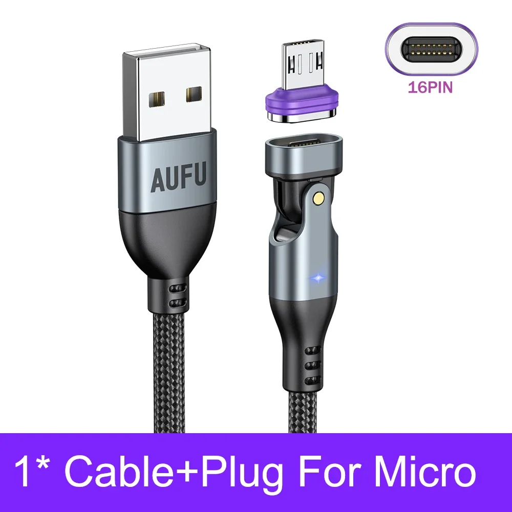 AUFU 3A Magnetische USB Ladekabel für Iphon Huawei Schnelle Lade Magnet Ladegerät Micro USB Für Xiaomi Samsung Handy Draht