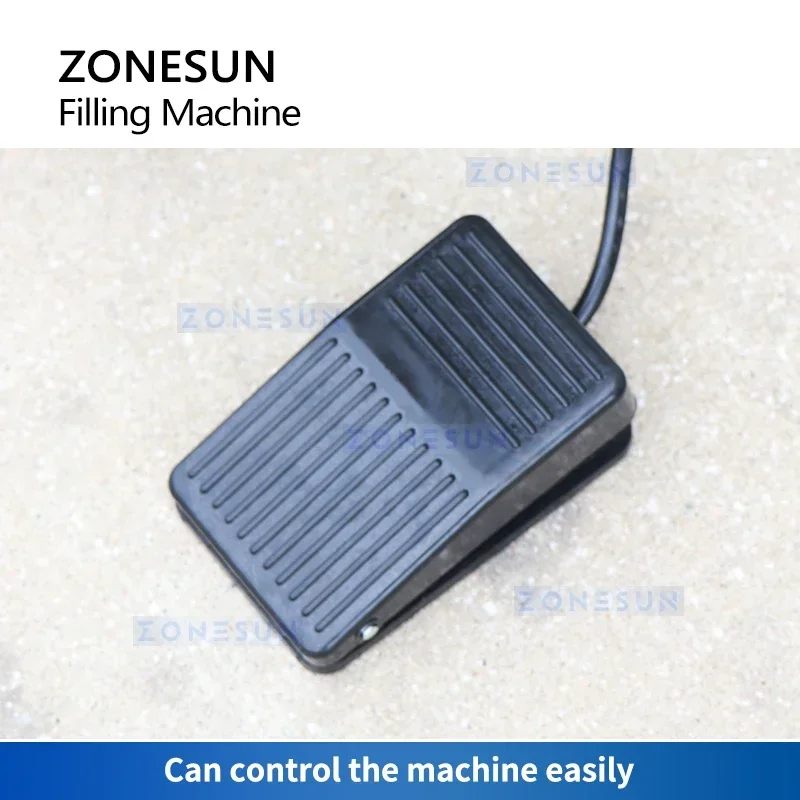 ZONESUN ZS-GTPP1 Semi Automatic Nail Polish Lip Gloss Paste Filling Machine Piston Pump Small Volume Filler
