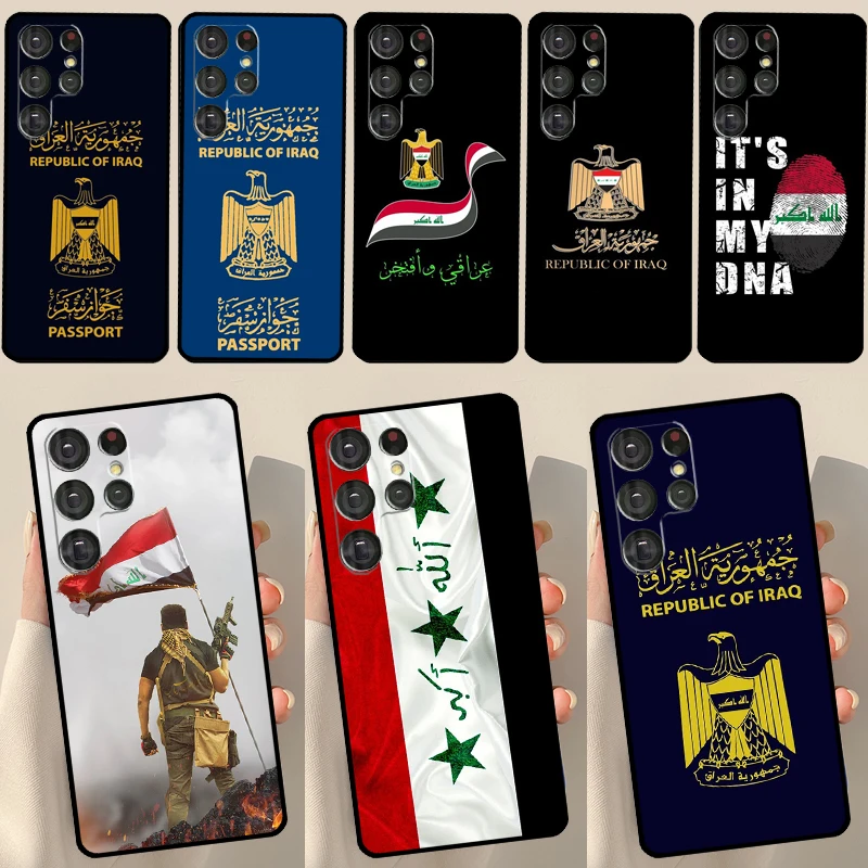 Iraqi Iraq National Flag Case For Samsung Galaxy S23 S22 Ultra S21 S20 FE S9 S10 S22 Plus Note 20 Note 10 Plus Cover