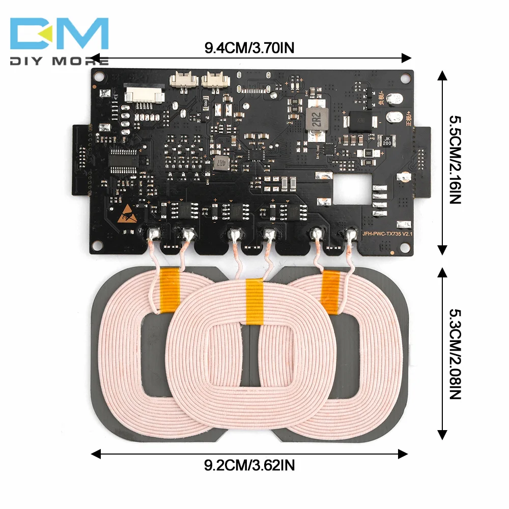 20W 9-32V Standard Wireless Charger Transmitter Module Multi-Level Protection Universal Micro Interface Wireless Charger Parts