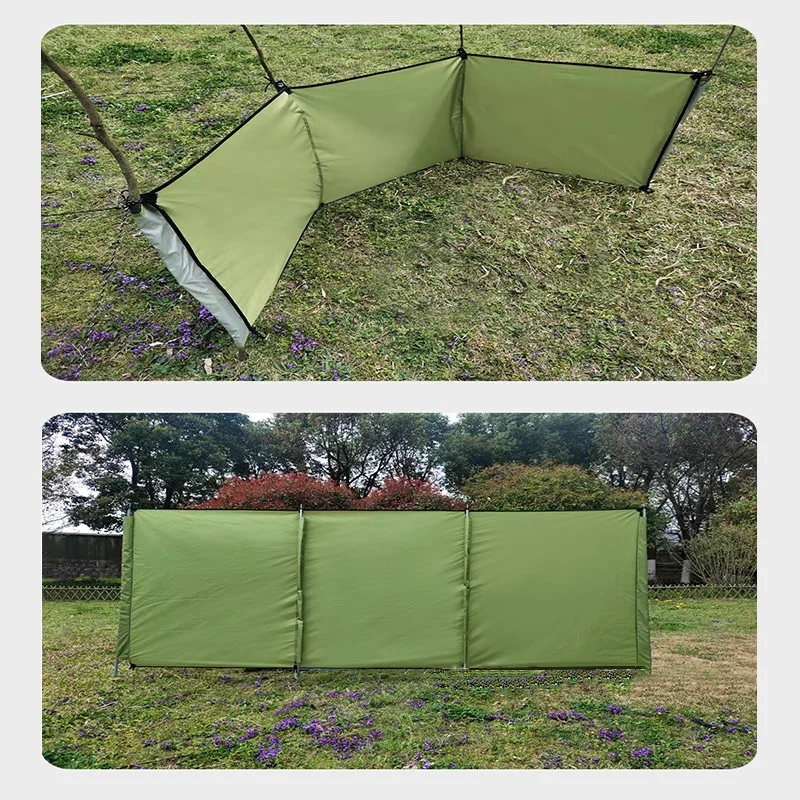 210D Oxford Heavy-Duty Camping Wind Screen Foldable Portable Wind Guard for Beach Picnic Fishing BBQ Outdoor Camping Activities