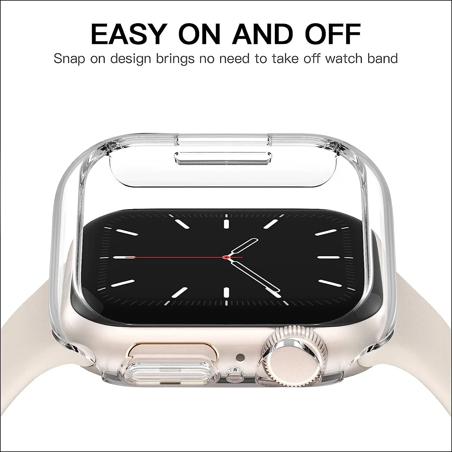 Cover for Apple Watch Case 46mm 40mm 45mm 41mm PC Protector Bumper Accessories Protective Shell for iWatch Series 10 9 8 7 SE 6