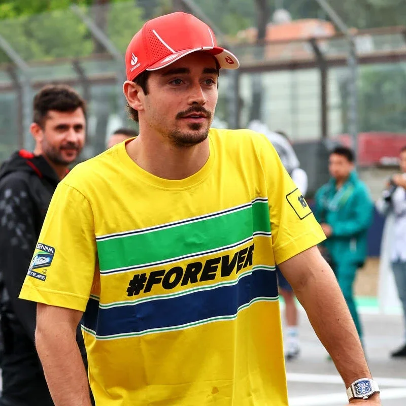 Men's boutique souvenir Senna T-shirt Forever Senna T-shirt Casual Ayrton Senna Brazilian Formula One Legend T-shirt Street top image 2