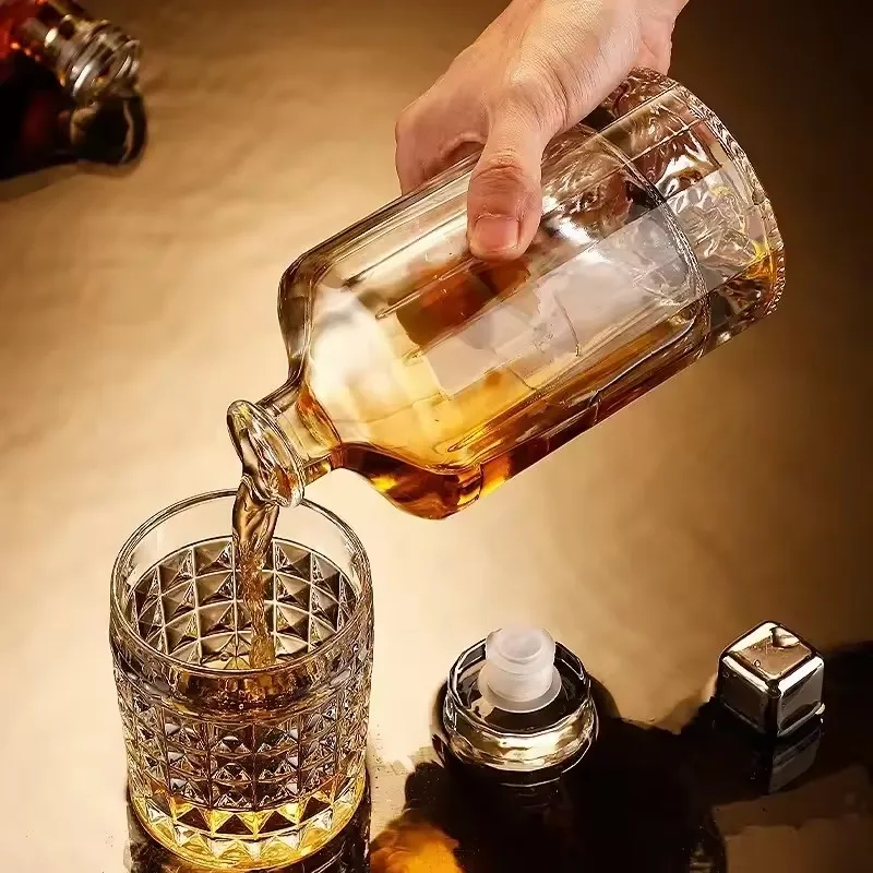 200ml/550ml Cold Extract Glass Bottle Vodka Bottle Whiskey Wine Whisky Fruit Wine Green Plum Wine Hip Flasks Coffee Bottle view 6