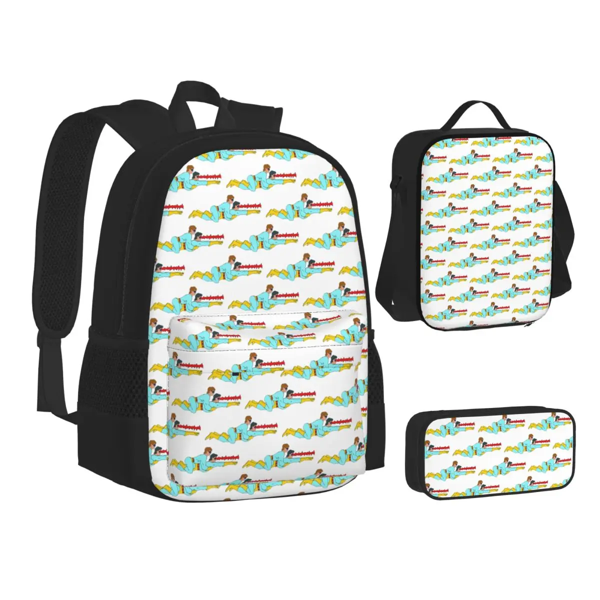 Ambiguously Gay Duo Backpacks Boys Girls Bookbag School Bags Kids Rucksack Lunch Bag Pen Bag Three-Piece Set